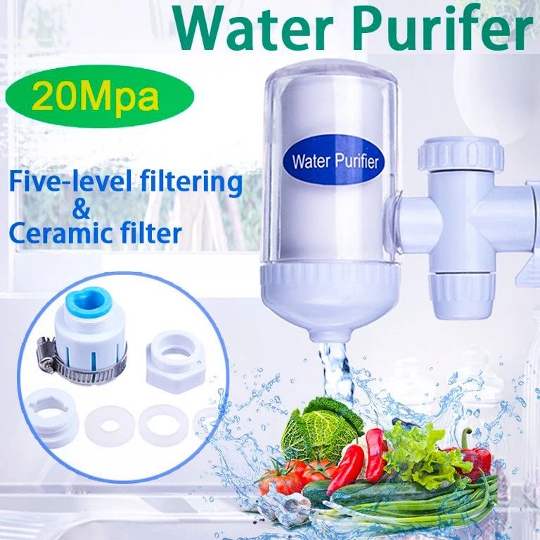 Cleanable ceramic cartridge water faucet tap purifier with filter
