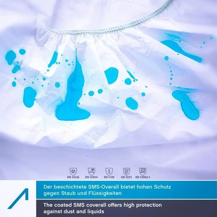 Disposable sterile white coveralls - Image 7