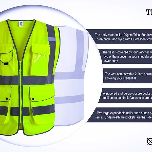 SAFETY REFLECTIVE VEST AND HIVIS OR CONSTRUCTION SAFETY VEST - Image 4
