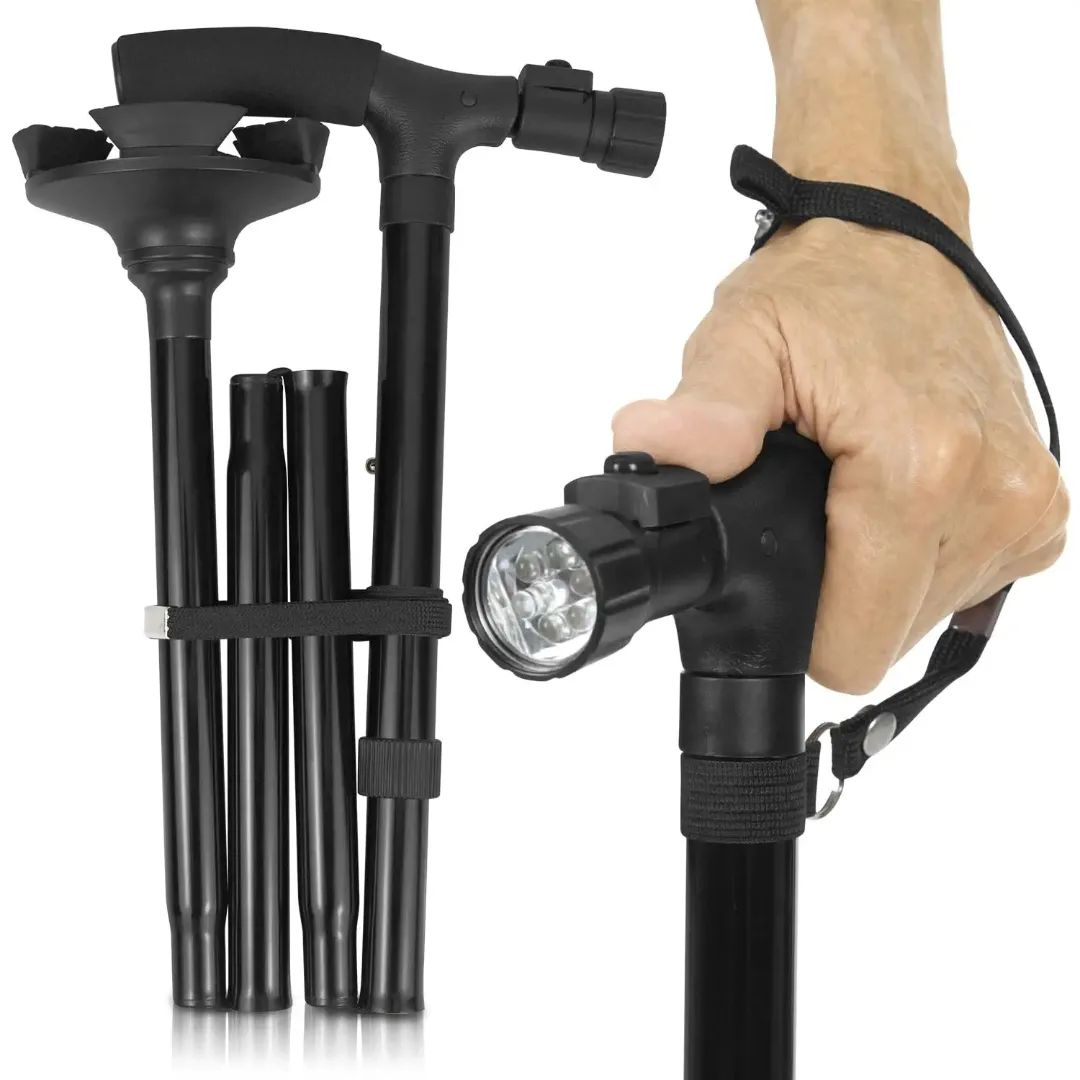 Foldable Aluminum Cane With Led Lights/Walking Stick With Led Lights. - Image 5