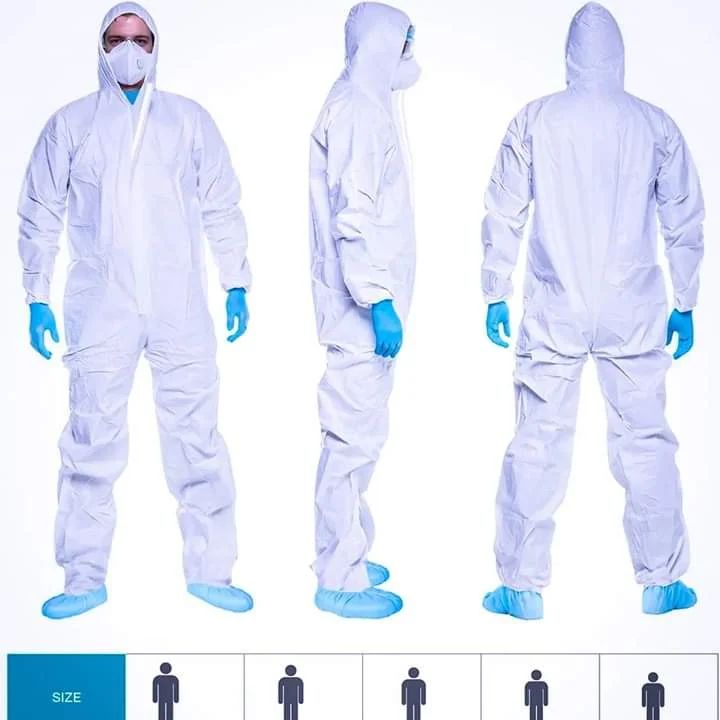 Disposable sterile white coveralls - Image 4