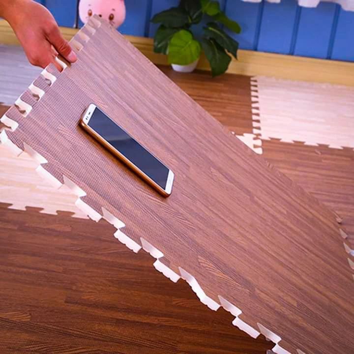 Wooden Grain Interlocking Foam Floor Mat/Anti-Fatigue Flooring - Image 2