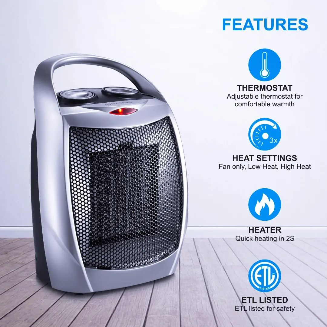 Portable ceramic space heater - Image 2