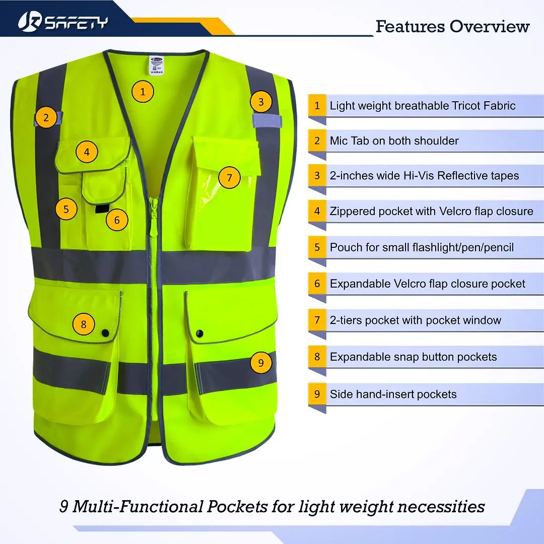 SAFETY REFLECTIVE VEST AND HIVIS OR CONSTRUCTION SAFETY VEST - Image 3