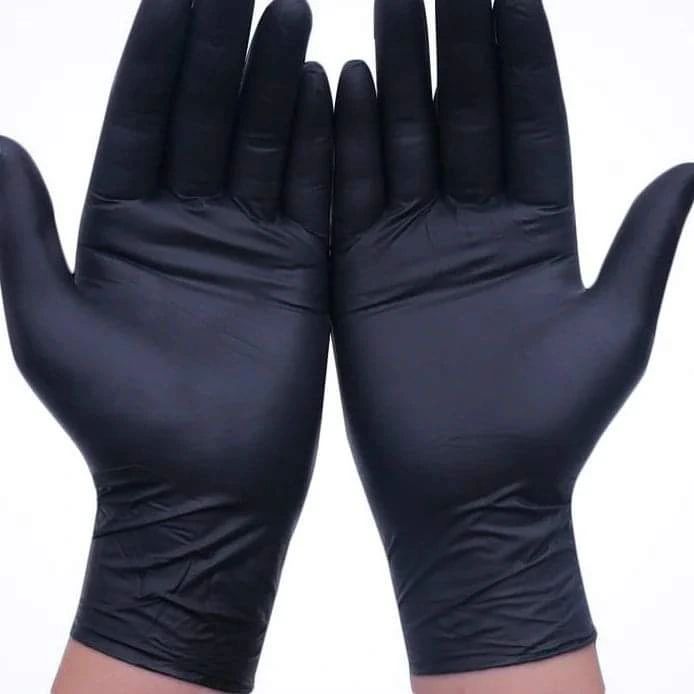 Black Nitrile Powder Free Gloves - Image 4