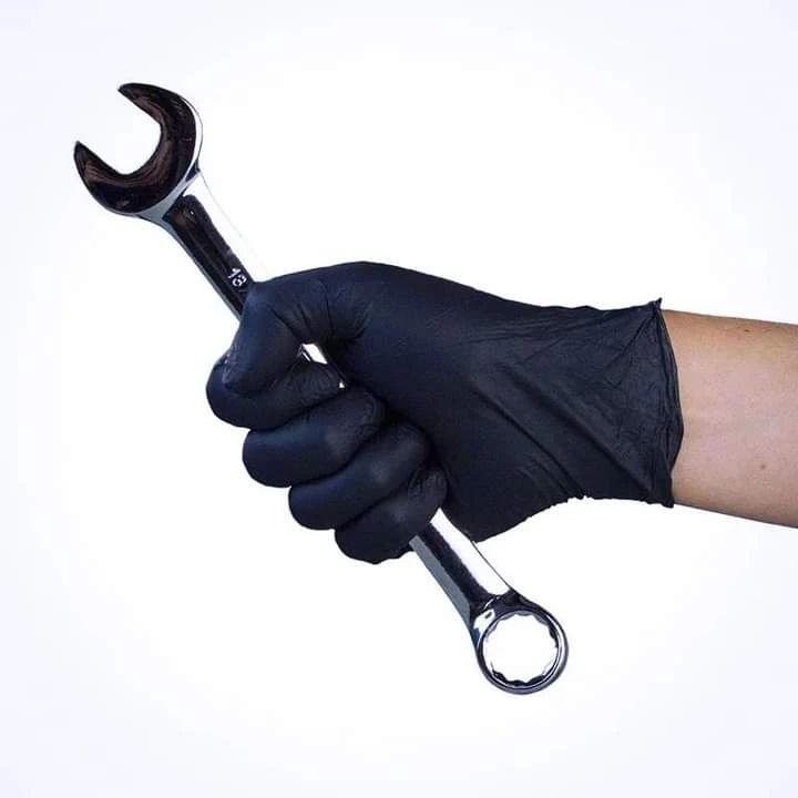 Black Nitrile Powder Free Gloves - Image 2