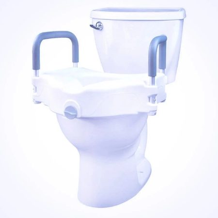 Raised Toilet Seat / Portable Elevated Riser with Padded Handles