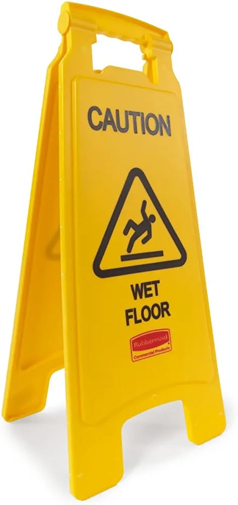 Commercial 2-sided floor safety sign with "caution wet floor” - Image 5