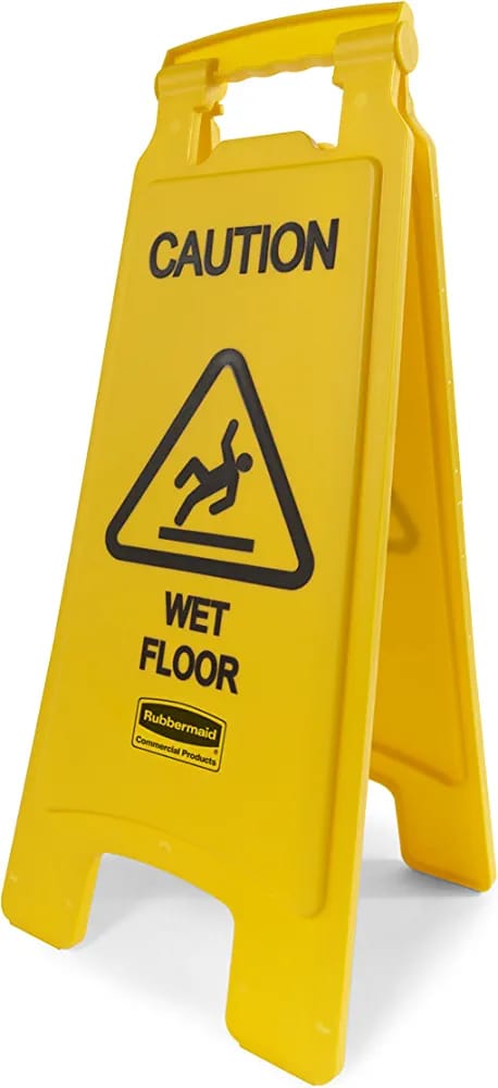 Commercial 2-sided floor safety sign with "caution wet floor” - Image 4