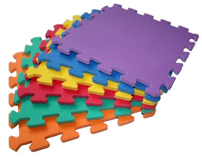 Soft Foam Play Mat Tiles - Interlocking Jigsaw Mat - EN71 Safety- Non-Toxic, 30cm x 30cm, Thick, Use for playpen