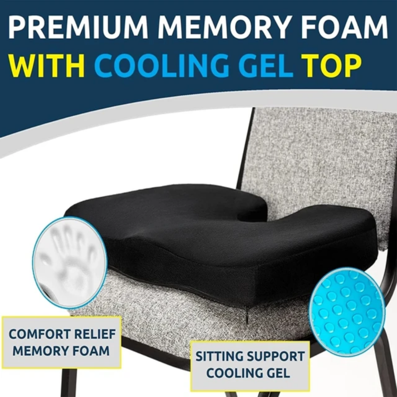 orthopedic Gel memory foam coccyx cushion for tailbone pain office chair car seat gel cushion - Image 2