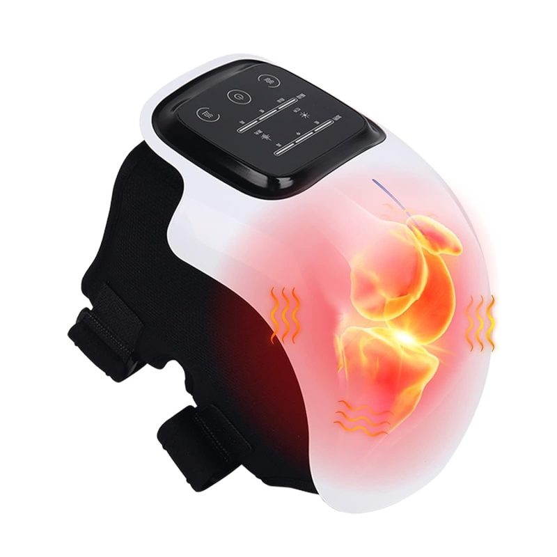 Knee Massager-Large LED Screen Arthritis Knee Massage Wearable with Heat Rechargeable Electronic Smart Knee Massage for Knee Joint Pain Injury, Swelling and Stiffness, Black - Image 4