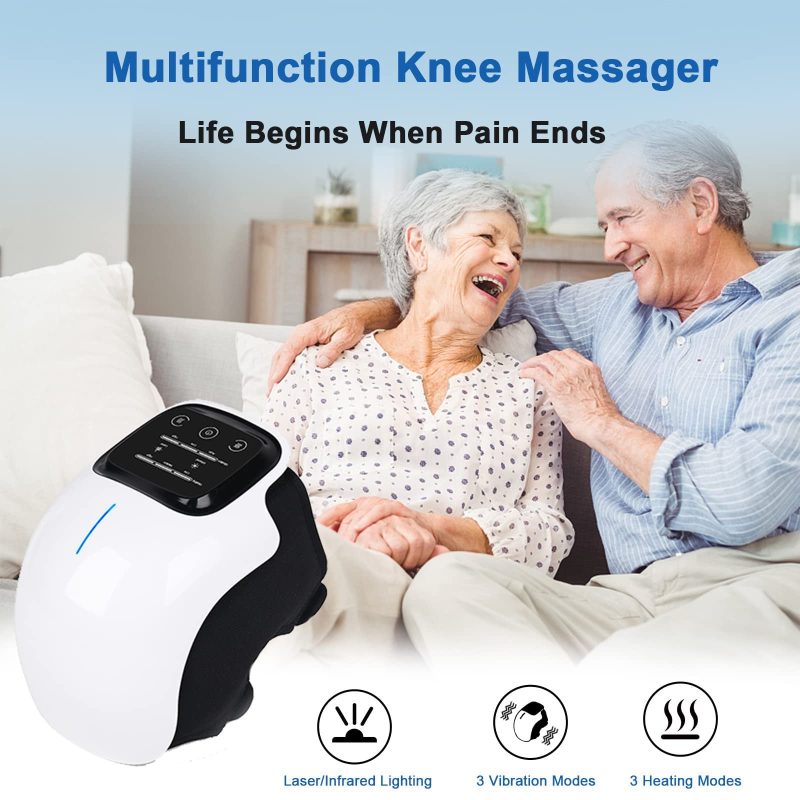 Knee Massager-Large LED Screen Arthritis Knee Massage Wearable with Heat Rechargeable Electronic Smart Knee Massage for Knee Joint Pain Injury, Swelling and Stiffness, Black - Image 6