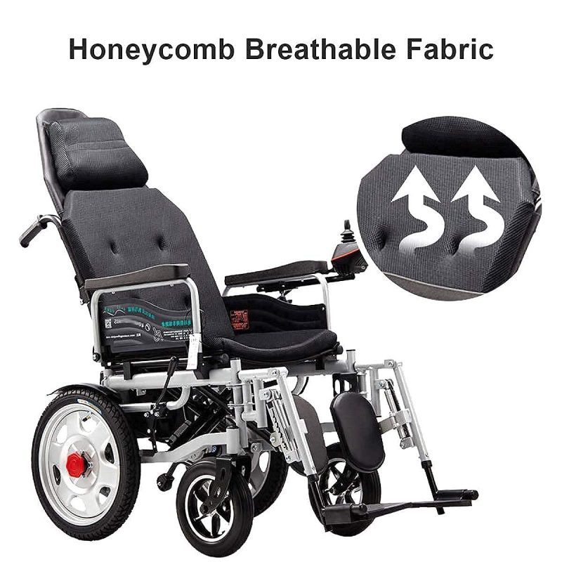 Reclining orthopedic Wheelchair Portable Foldable Electric Power Wheelchair Front-Wheel Drive Power Chair Lightweight Portable Automatic Intelligent Wheelchair Supports - Image 2