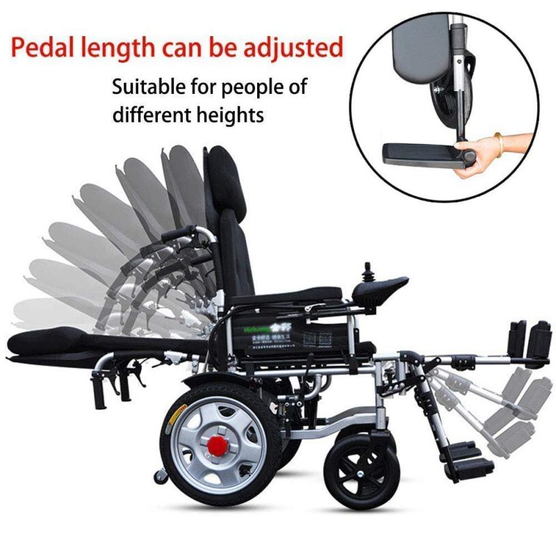 Reclining orthopedic Wheelchair Portable Foldable Electric Power Wheelchair Front-Wheel Drive Power Chair Lightweight Portable Automatic Intelligent Wheelchair Supports - Image 5