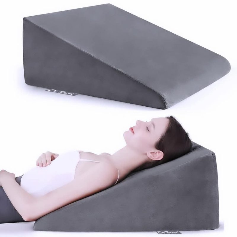 Bed Wedge Pillow for Sleeping, 12 Inch Memory Foam Wedge Pillow Post Surgery, Triangle Pillow Wedge, Elevated Support Pillows for Sleeping, Acid Reflux & Snoring - Removable Washable Cover - Image 8