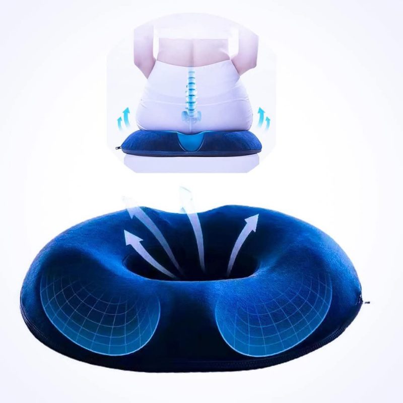 Donut Pillow, Tailbone Pain Relief, Hemorrhoid & Postpartum Cushion for Men and Women, Helps Ease Discomfort from Tailbone, Hemorrhoids, Pregnancy, Surgery