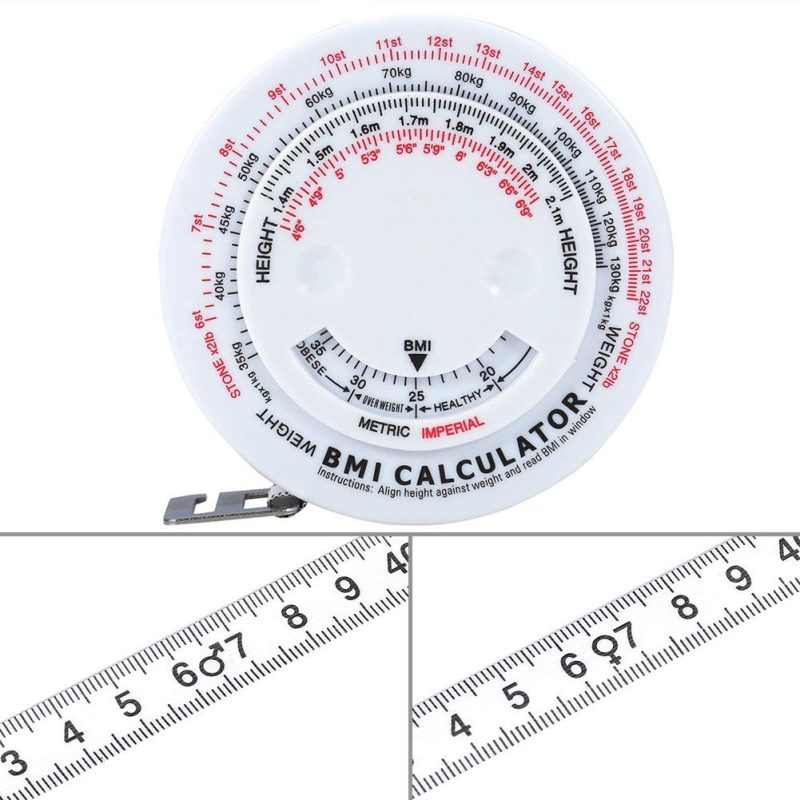 BMI Measuring Tape, Body Tape Measure BMI Anatomical Tape Measure with BMI Calculator - Image 2