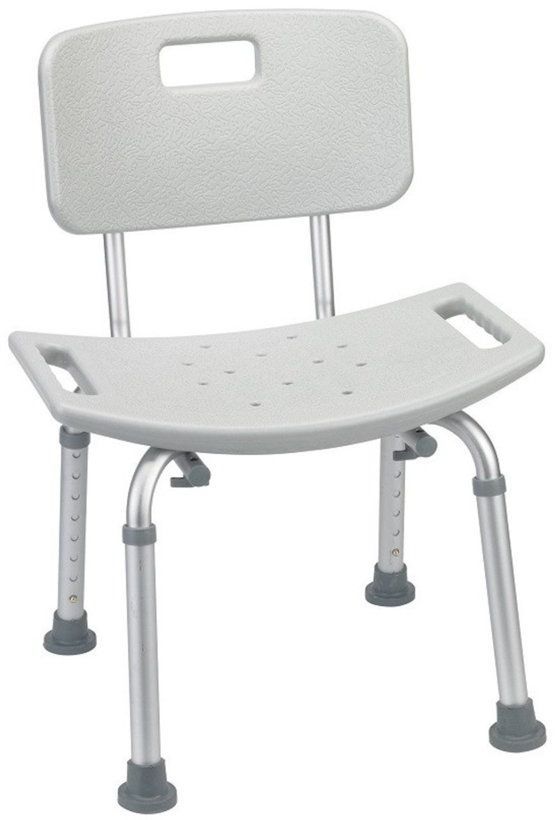 Shower Chair / bath chair Adjustable height with arm support White