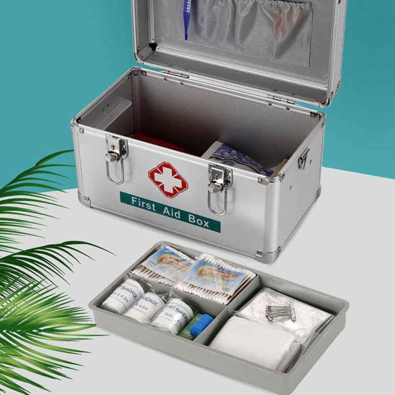 First Aid Kit First Aid Box Storage Box Household Portable Handle Medical Storage Box Medical Box First Aid Box 11.8/13.7/14.7 Inch (metal Material) First Aid Kits (Color : A, Size : S - Image 4