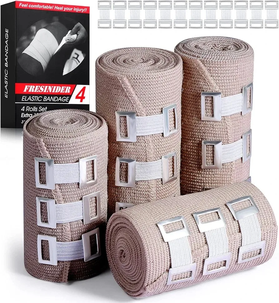 Elastic Bandage Wrap Stretch Compression Bandage Stretches up to 15ft | Ideal for Medical, Sports, Sprains, Calf, Ankle & Foot