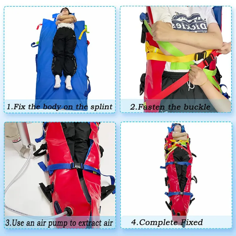 Emergency Rescue Stretcher, Universal First Aid Adult Vacuum Stretcher, Foldable Multi-handle Stretcher, Fire Soft Stretcher Bearing Weight 160Kg - Image 3