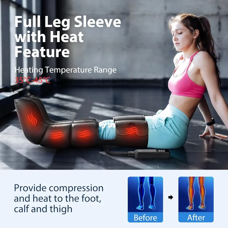 Leg Massager with Heat and Compression – Air Compression Boots for Leg, Calf, and Foot Recovery - Image 6