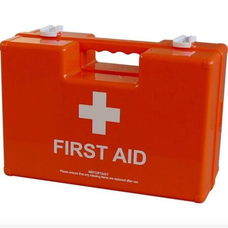 Red First Aid Kit Emergency Medical Supplies Box for Homes, Offices and Vehicles