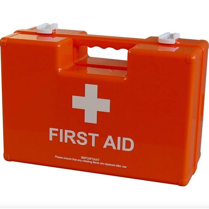 Red First Aid Kit Emergency Medical Supplies Box for Homes, Offices and Vehicles