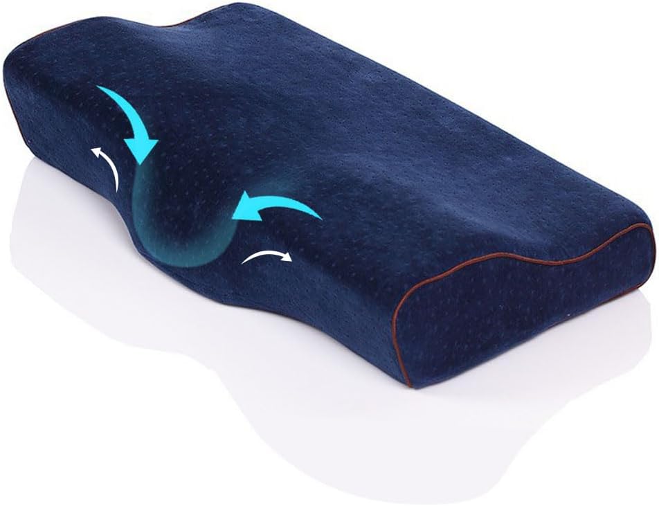 Orthopedic Neck Pillow Contoured / Cervical Pillow with Cooling Gel