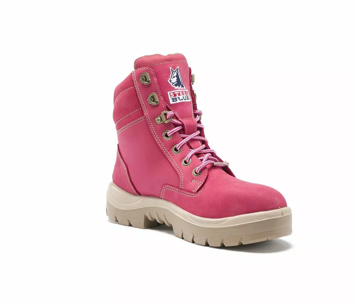 Steel Blue Southern Cross Ladies Steel Toe Boot (Pink)