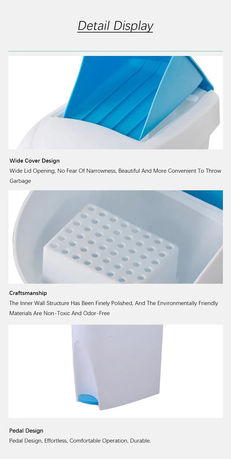 Plastic Pedal Sanitary Bins - Image 3