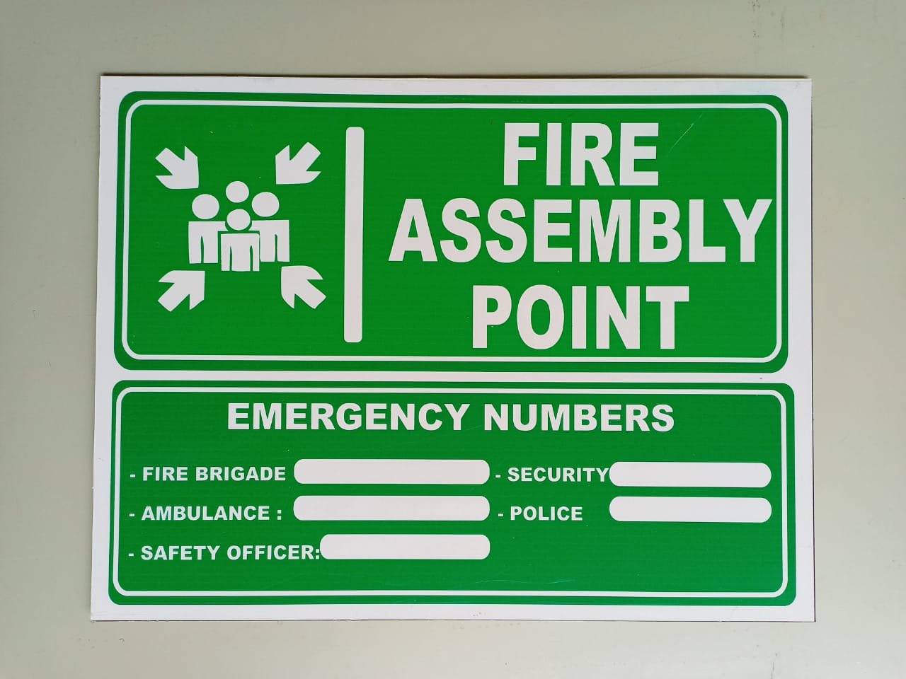 A2 Assembly Point Signage