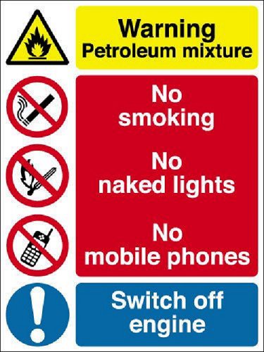 Petrol Station Warning Signs