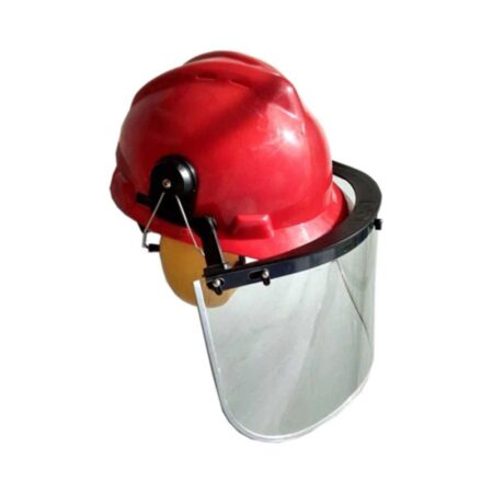 Safety Helmet with Ear Defenders & Face Shield