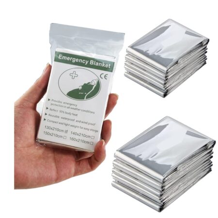 Emergency Blankets for Survival Gear/ Thermal Blankets x2