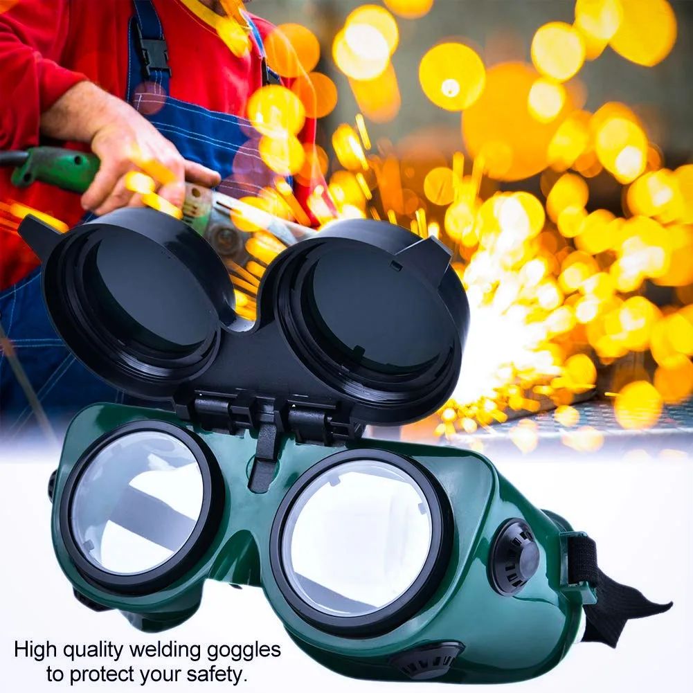 Flip-up front welding goggles with lens. - Image 3
