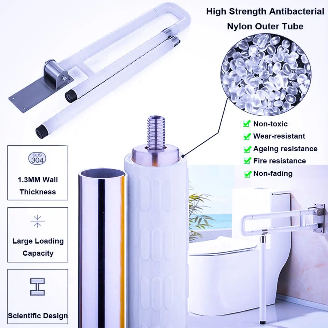 Foldable & Flip-Up Arm Grab Bar Rail - Image 4