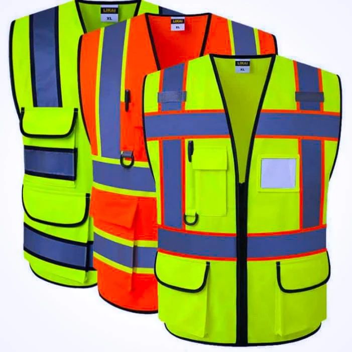 SAFETY REFLECTIVE VEST AND HIVIS OR CONSTRUCTION SAFETY VEST