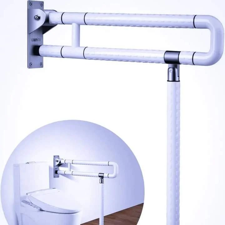 Foldable & Flip-Up Arm Grab Bar Rail