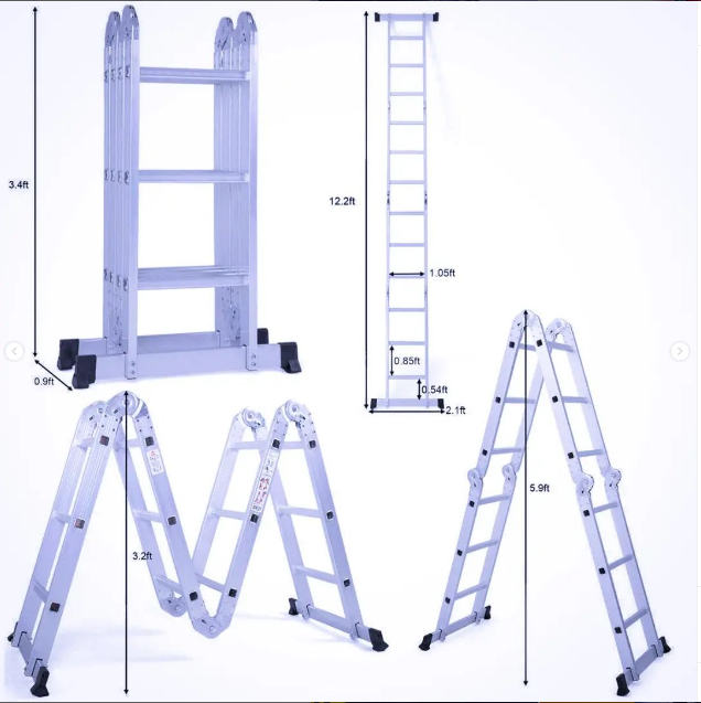 Equal Foldable Multipurpose Aluminum Super Ladder. - Image 3