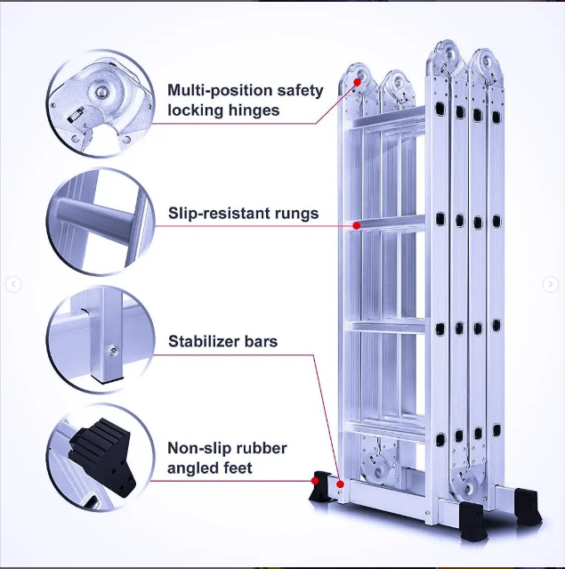 Equal Foldable Multipurpose Aluminum Super Ladder. - Image 2