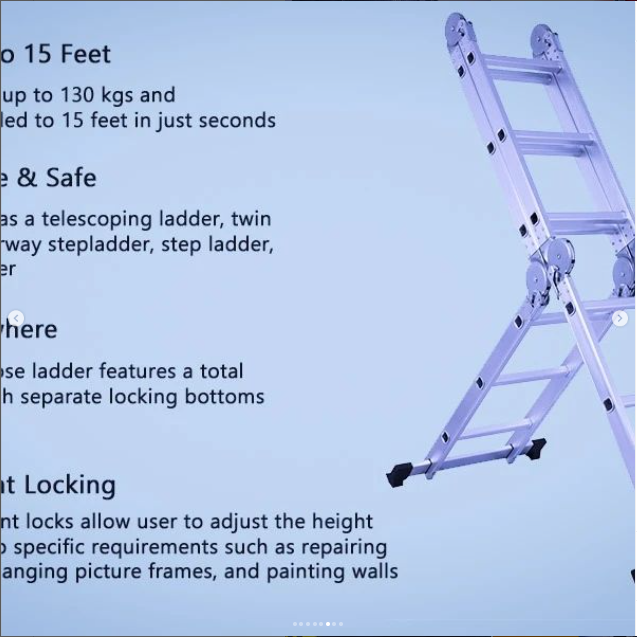 Equal Foldable Multipurpose Aluminum Super Ladder. - Image 5