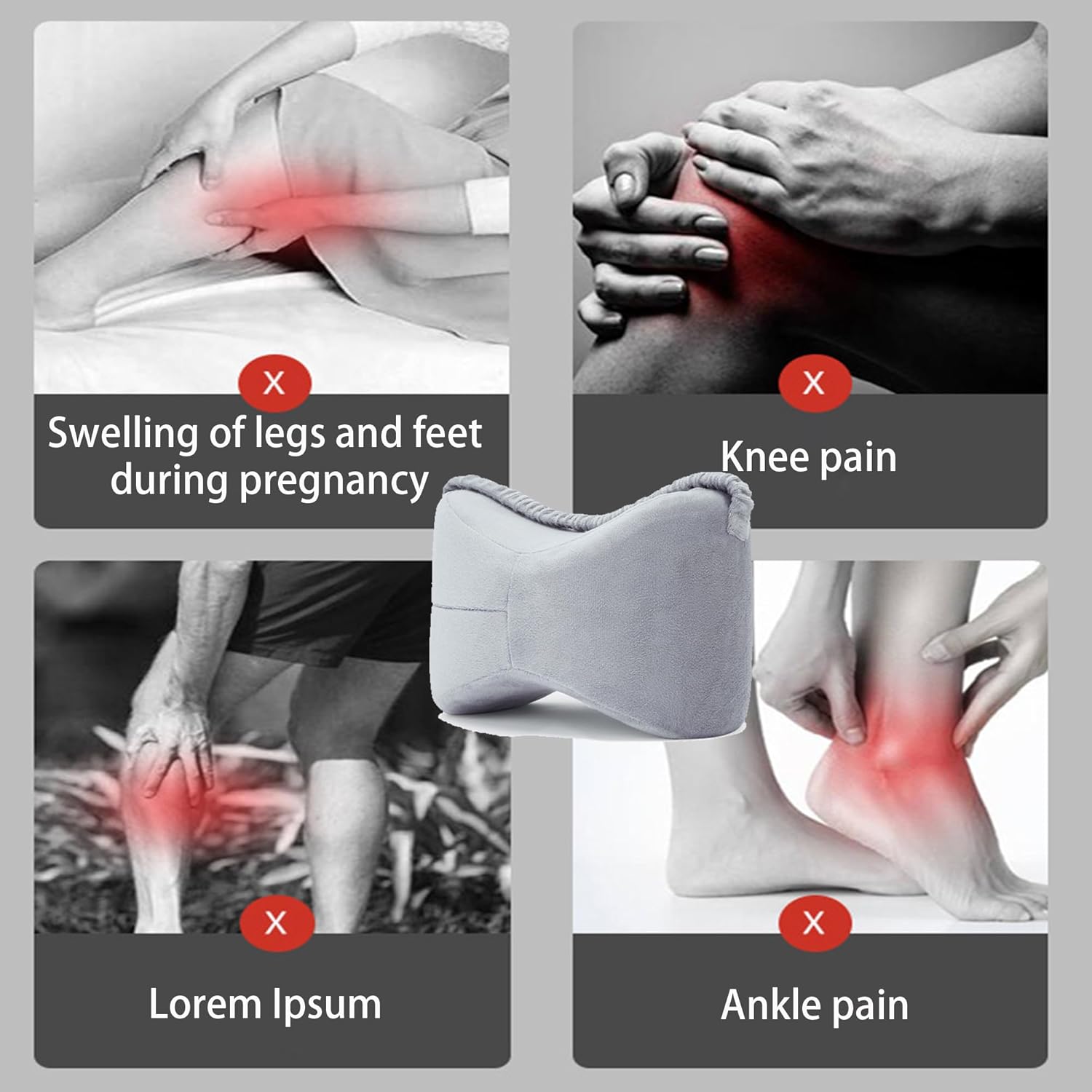 Orthopedic Knee Pillow with Strap - Image 3
