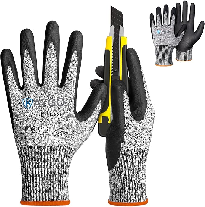 Level A5 Cut Resistance Nitrile Coated Palm Gloves