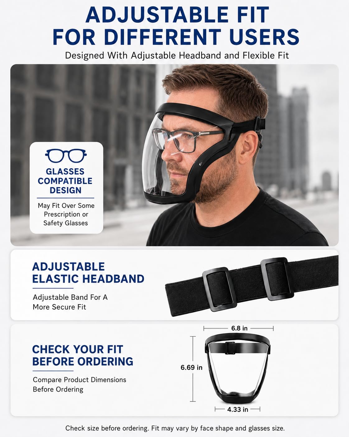 Anti Fog Full Face Clear Shield - Image 6