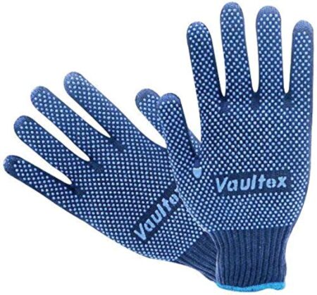 Vaultex Blue Cotton Dotted Gloves