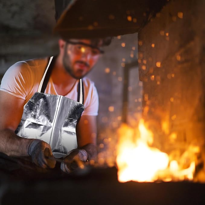 Aluminum Foil / Silicone Fireproof Heat Resistant Apron - Image 3
