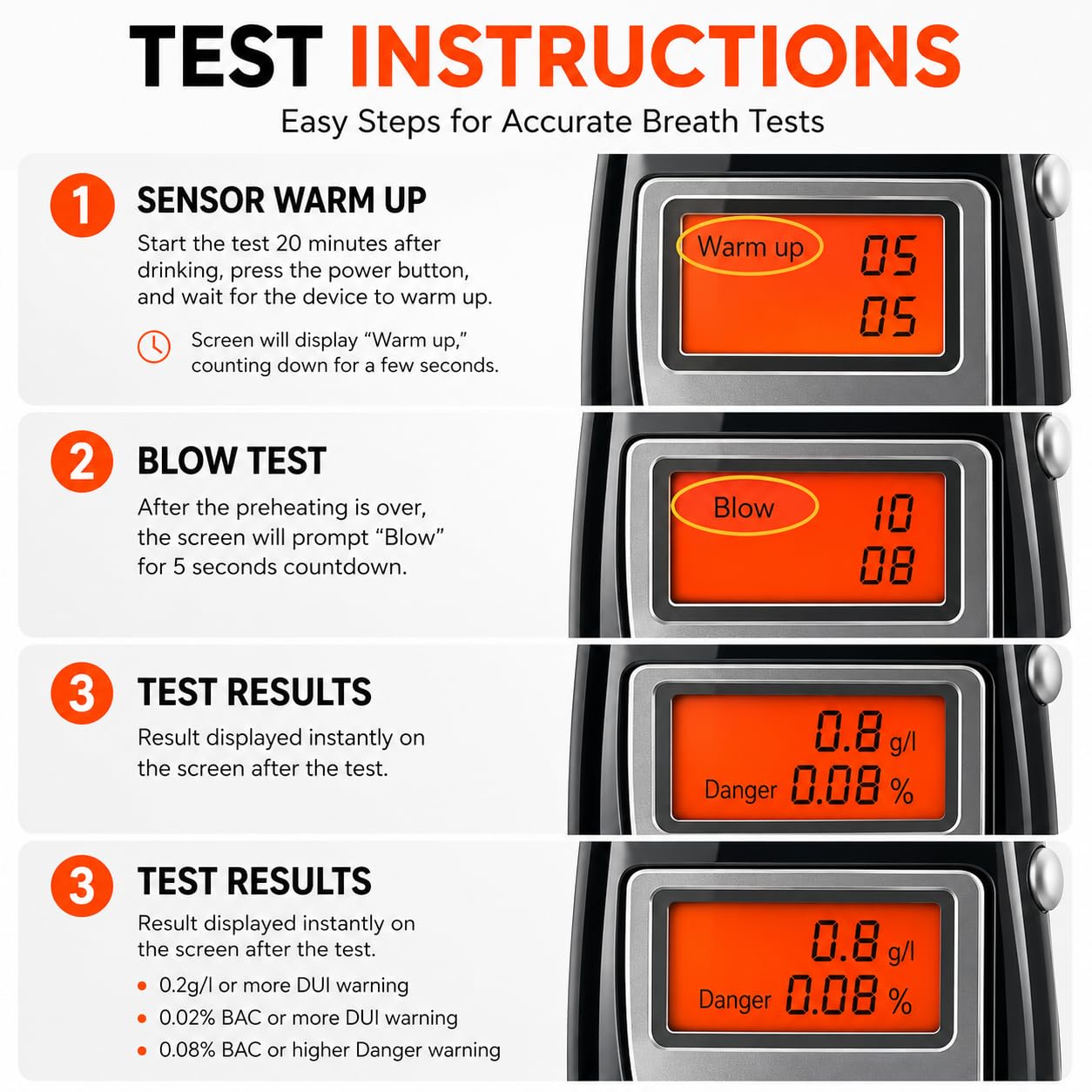 Portable Digital Breath Alcohol Tester Breathalyzer - Image 5