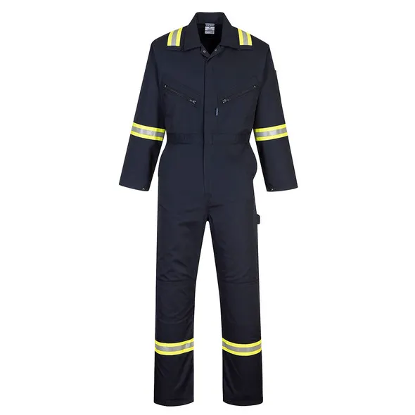 Polyester Overall with Reflective Strips